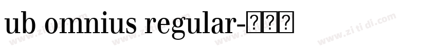 ub omnius regular字体转换